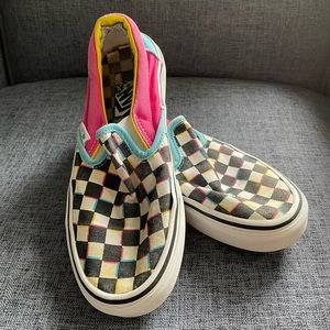 VANS SHADED CHECKERED SLIP ONS